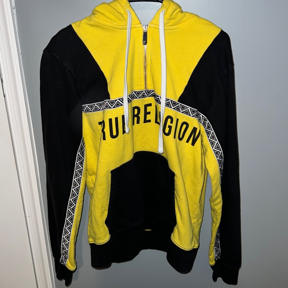 Yellow and Black TR Half-Zip Large